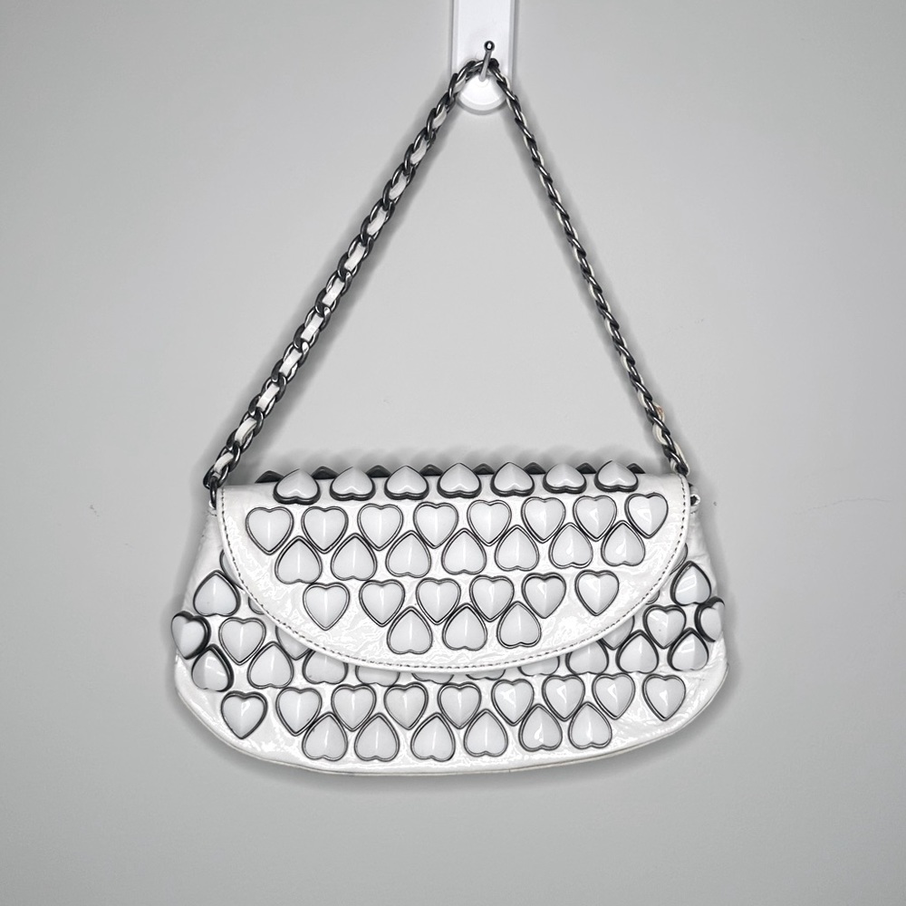 Betsey Johnson White/Ivory purse with hearts
